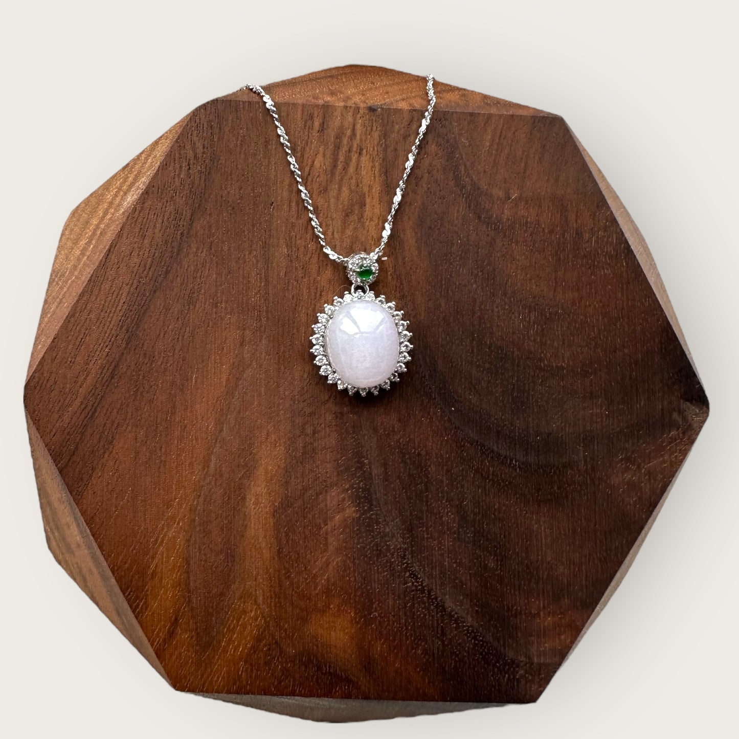 Purple Jadeite Cabochon Necklace