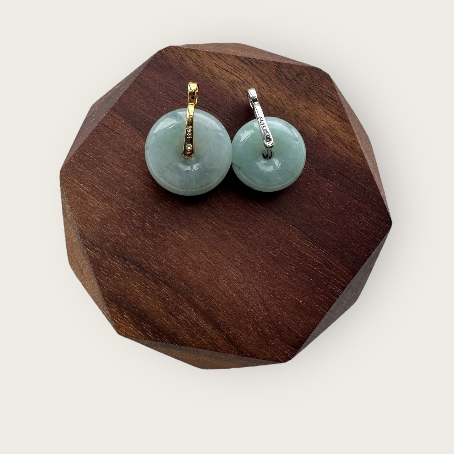 Green Jadeite Donut Pendant