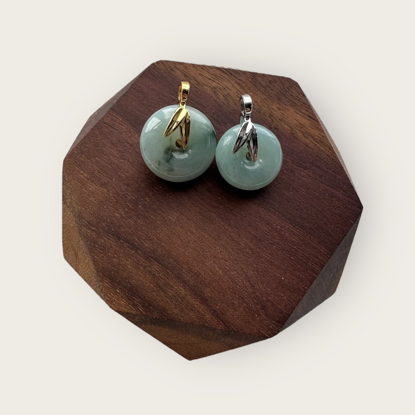 Green Jadeite Donut Pendant