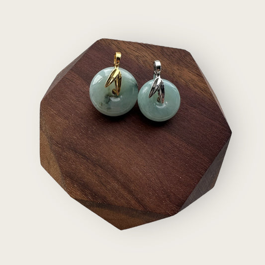 Green Jadeite Donut Pendant