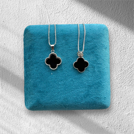 Omphacite Jadeite Clover Necklace