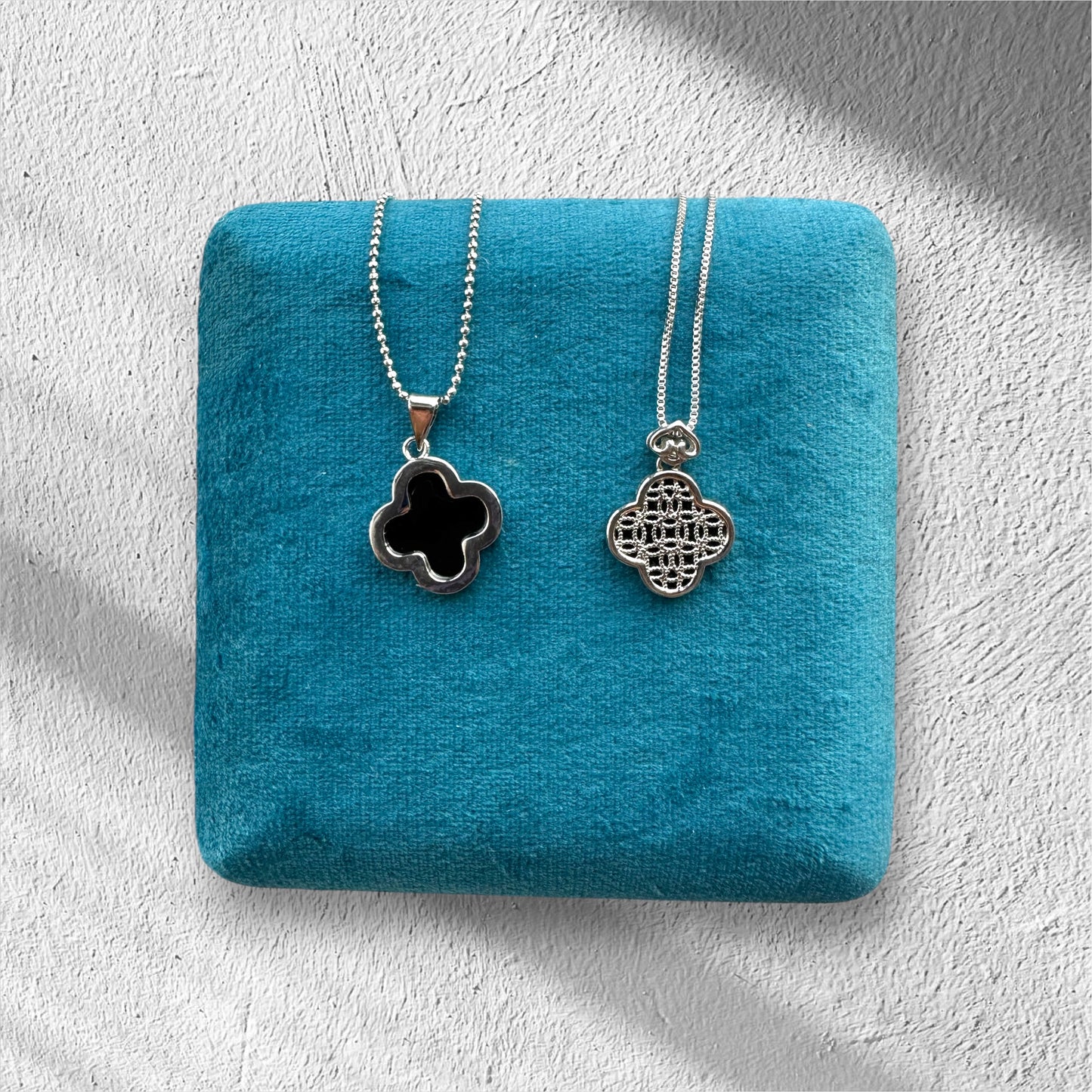 Omphacite Jadeite Clover Necklace