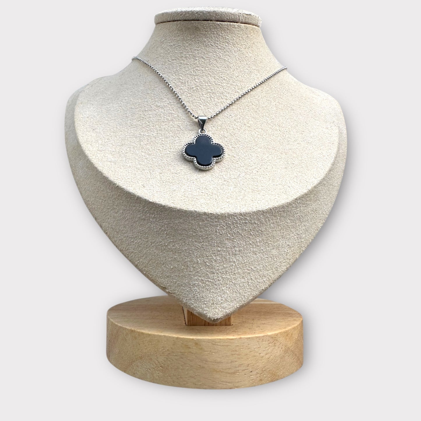 Omphacite Jadeite Clover Necklace