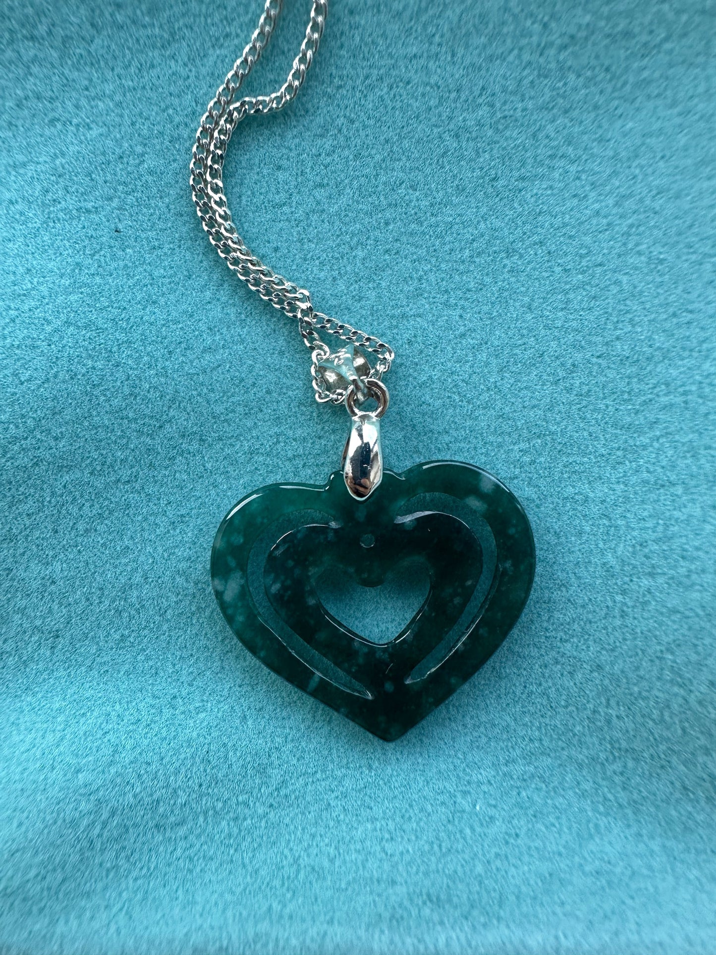Interlocked Hearts Jadeite Necklace