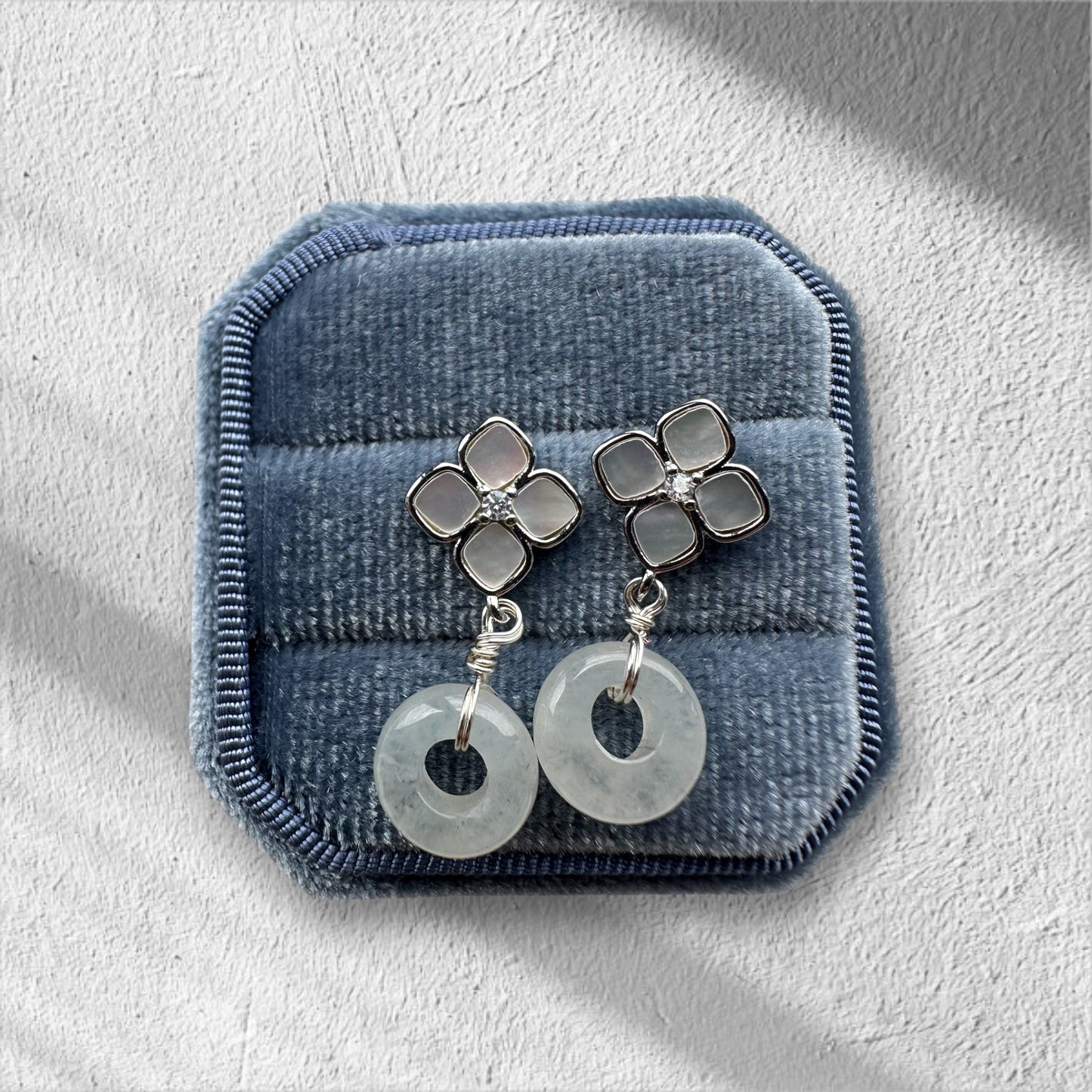 Jadeite Donuts Earring Studs