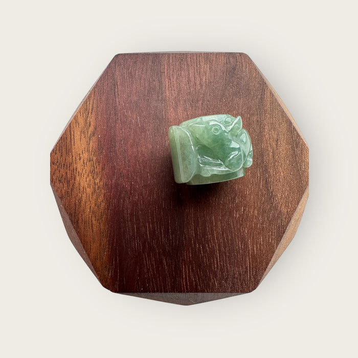 Green Rat Barrel Jadeite Necklace