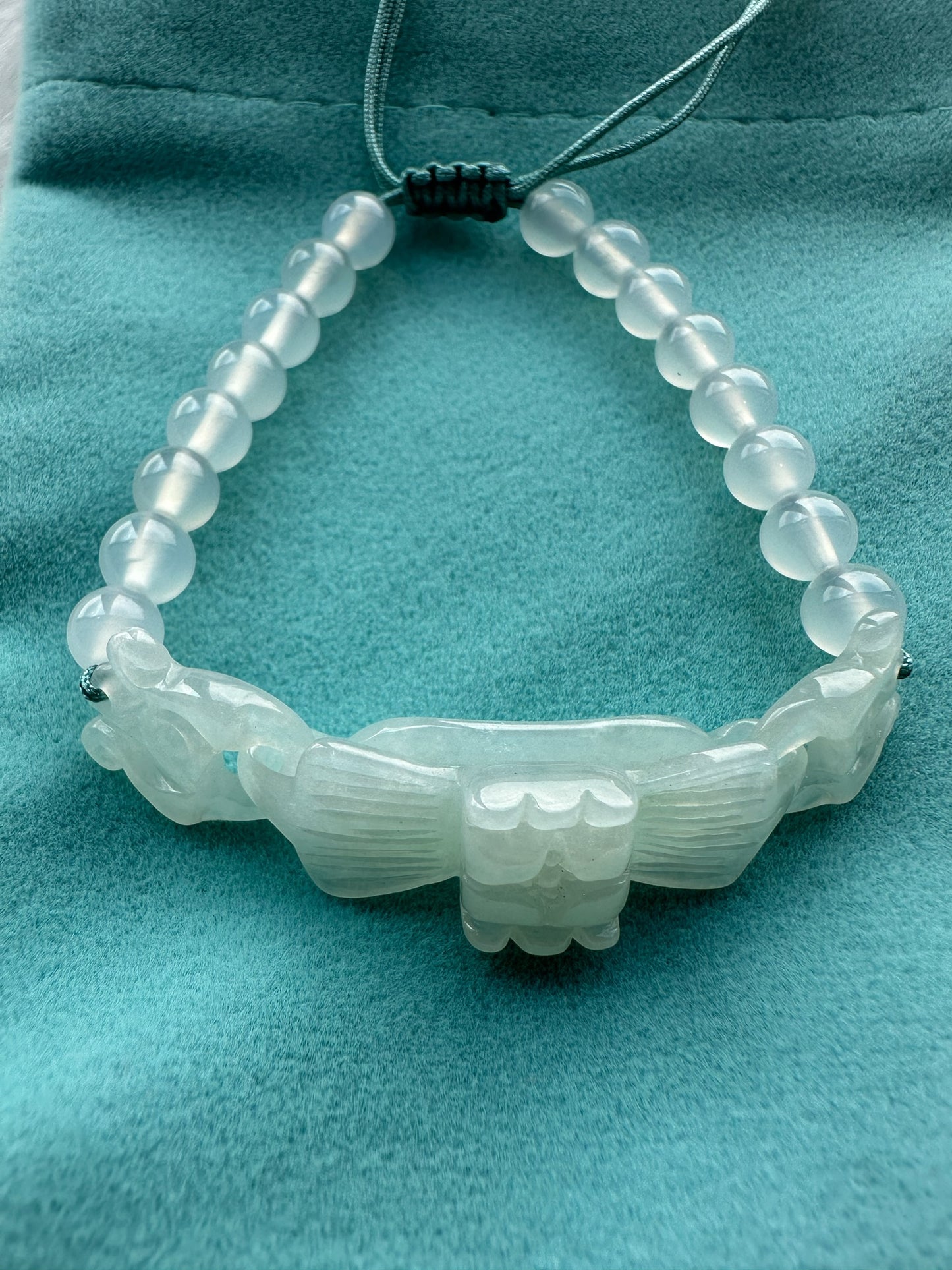 White Ribbon Jadeite Bracelet
