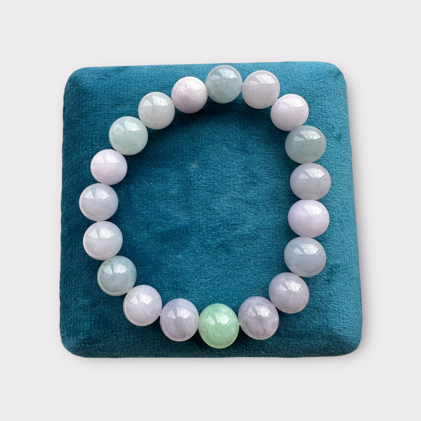 Pastel Macaron Jadeite Bead Bracelet