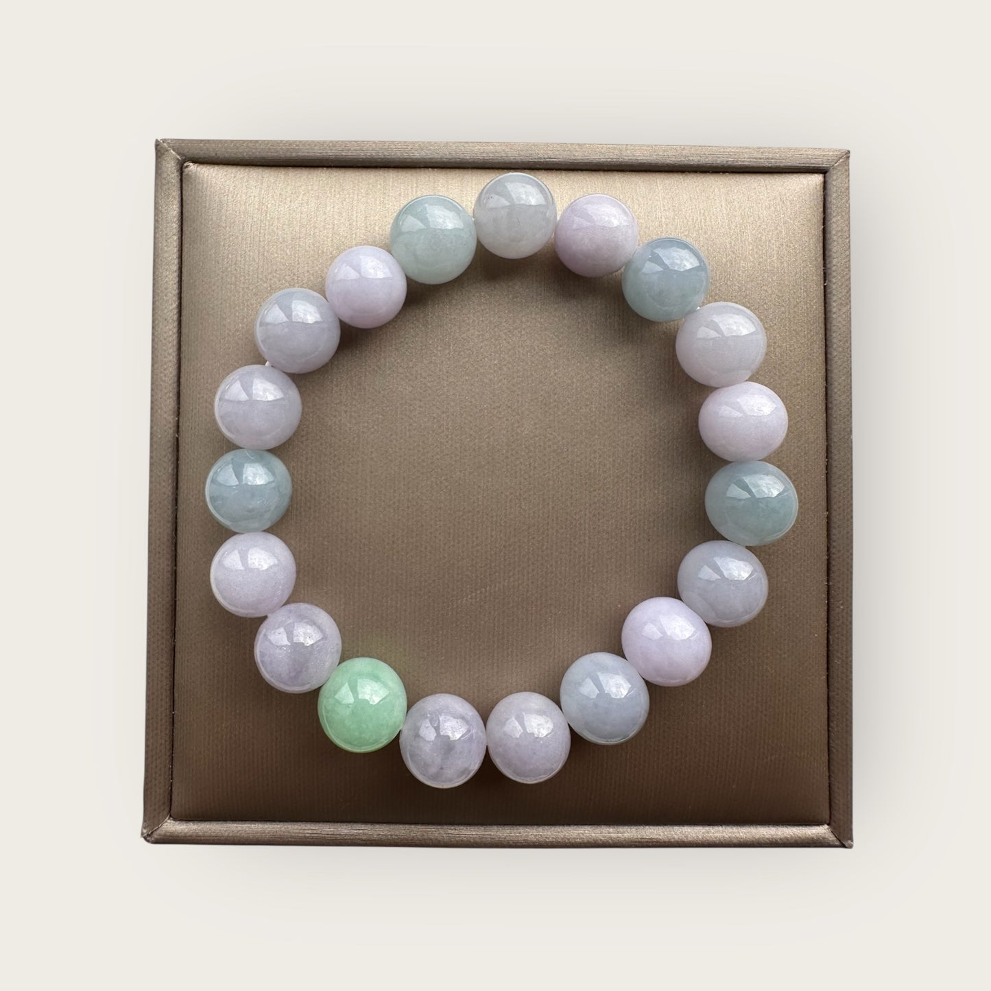 Pastel Macaron Jadeite Bead Bracelet