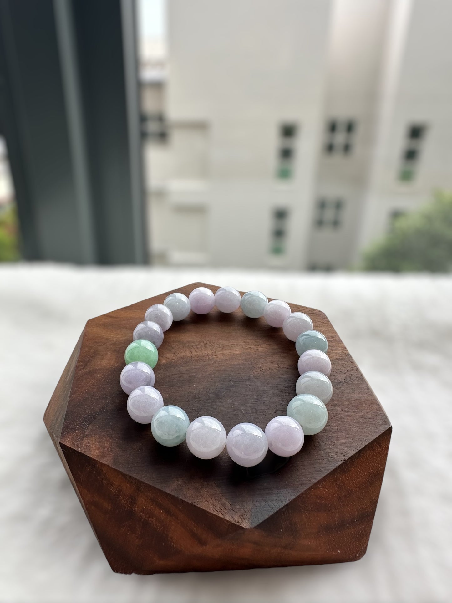 Pastel Macaron Jadeite Bead Bracelet