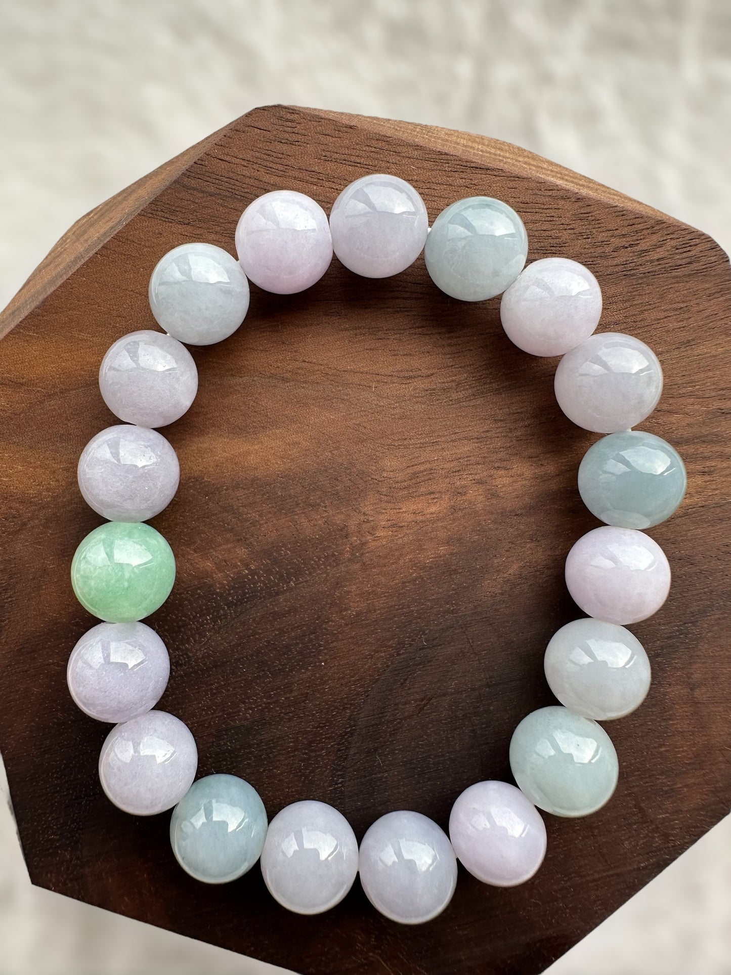 Pastel Macaron Jadeite Bead Bracelet