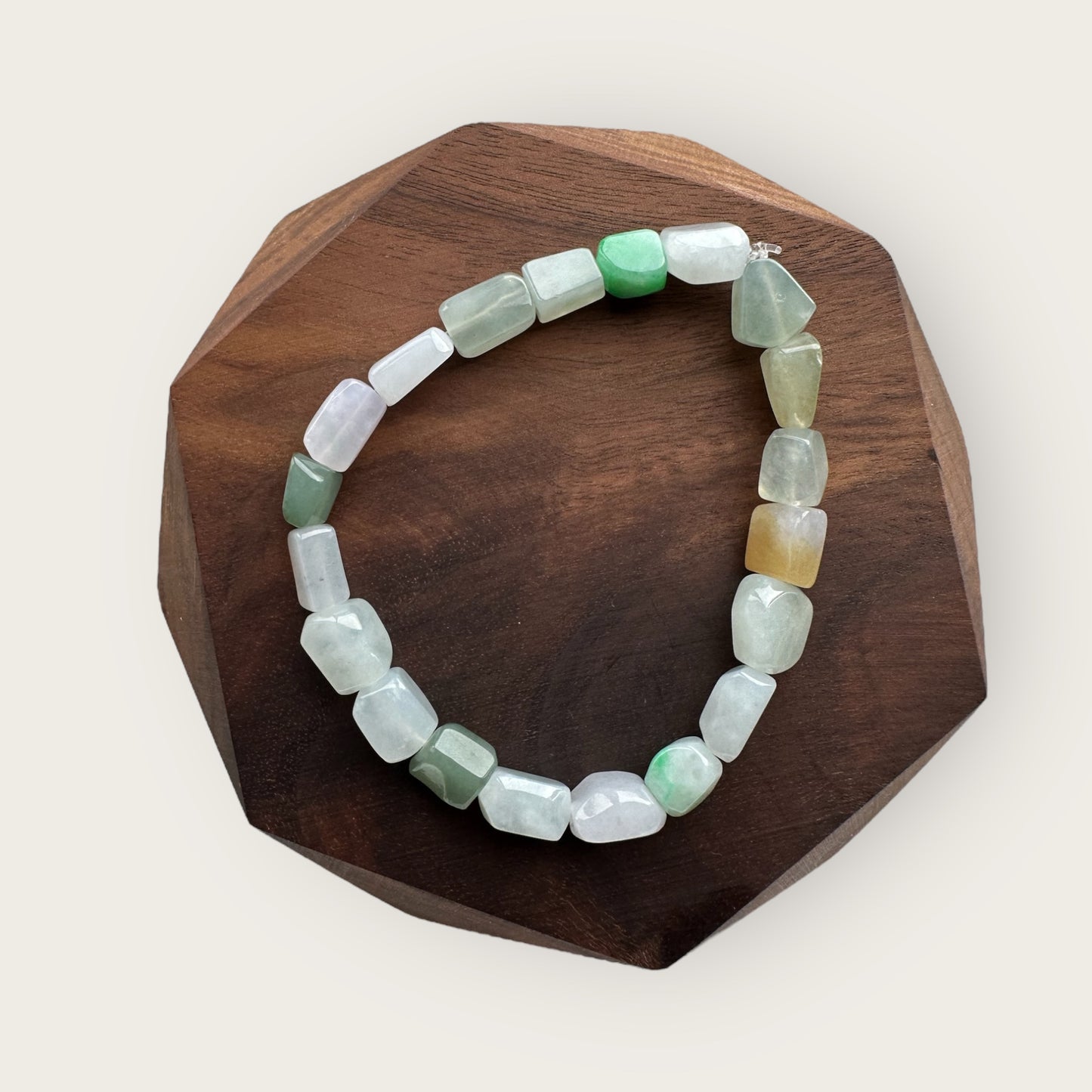 Multi Colour Barrel Jadeite Bracelet