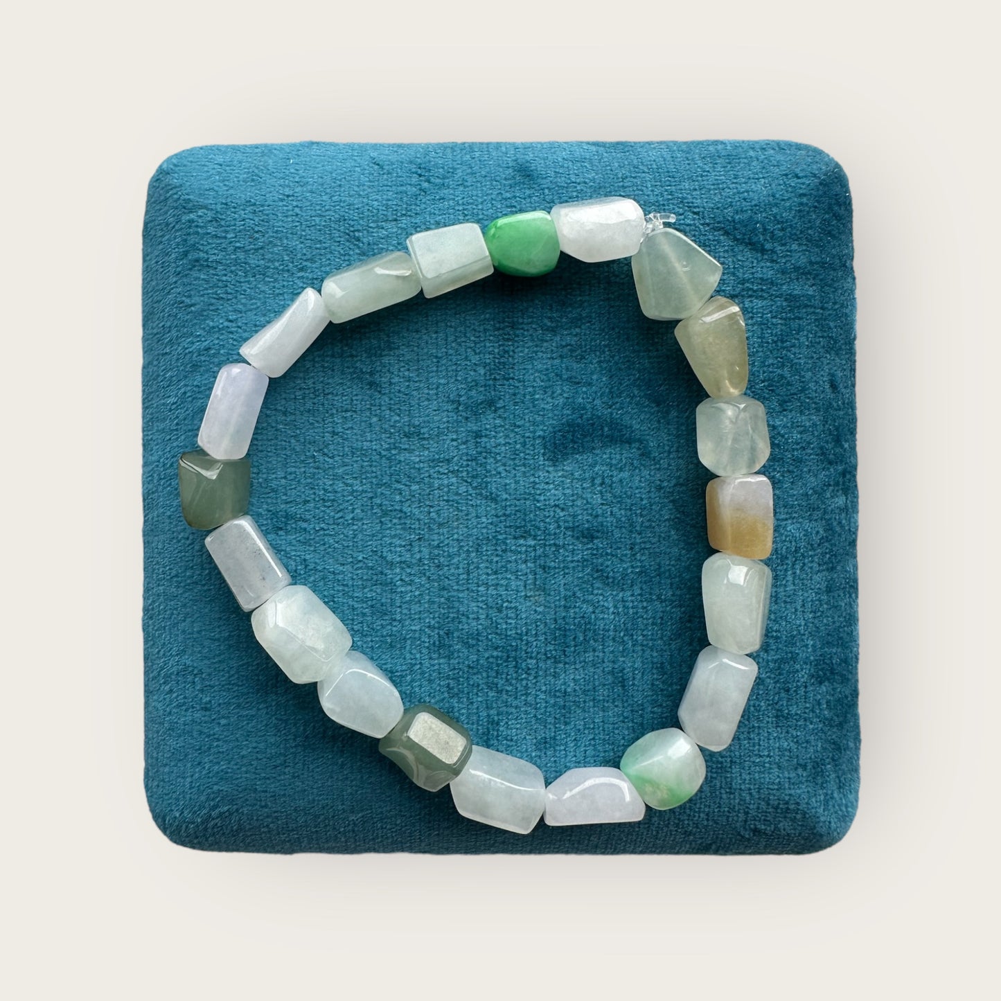 Multi Colour Barrel Jadeite Bracelet