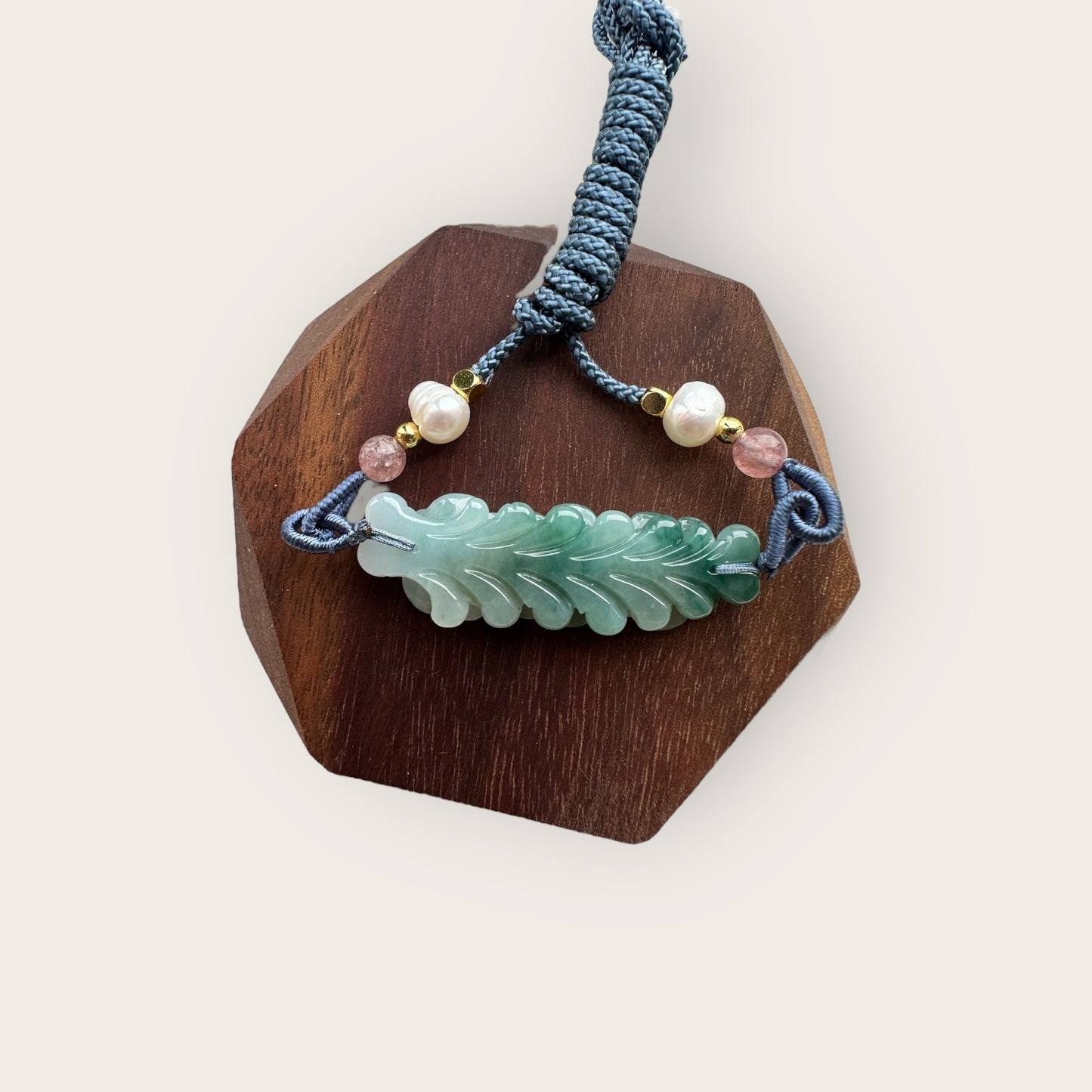 Trio Flower Jadeite Necklace