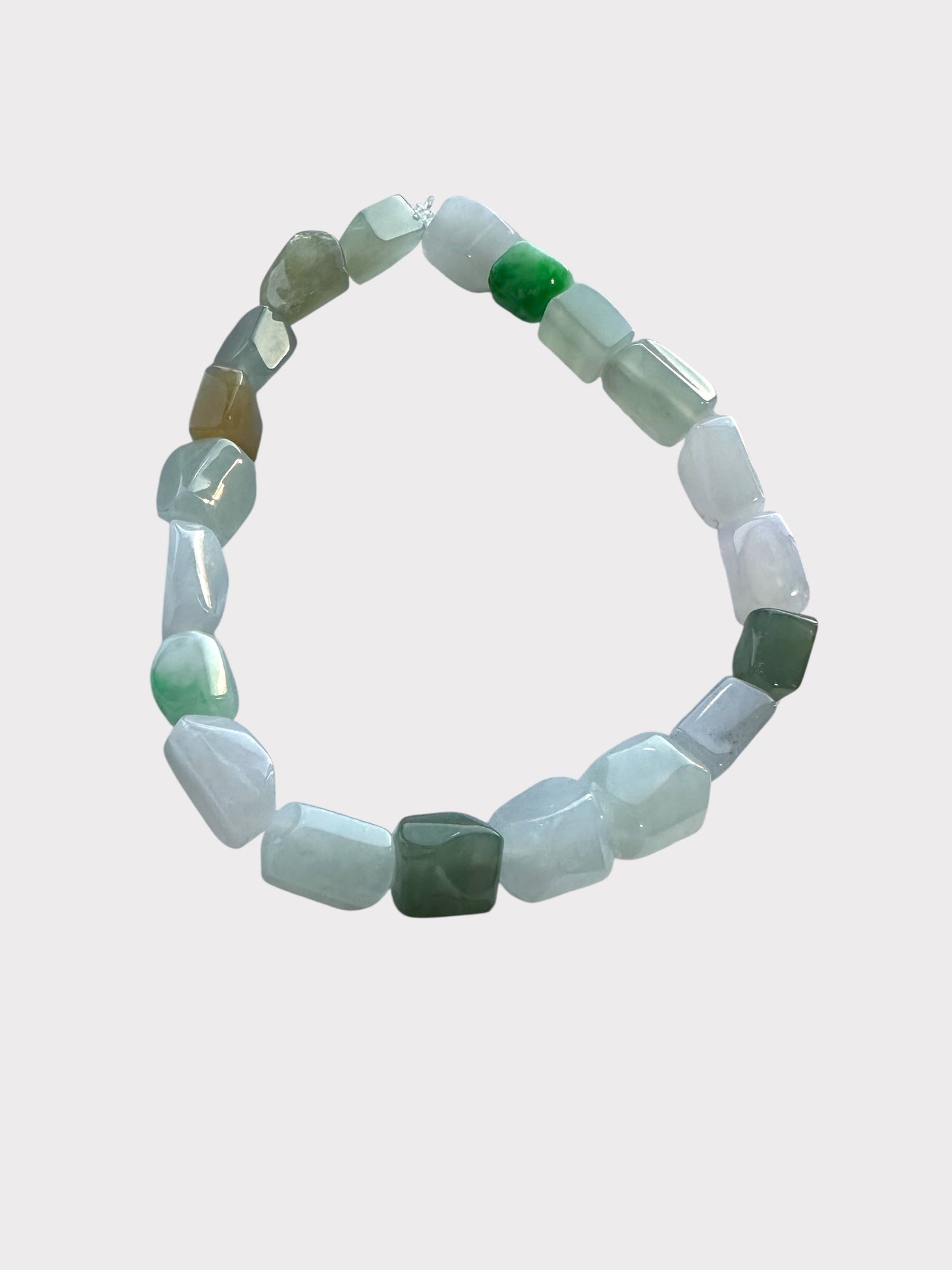 Multi Colour Barrel Jadeite Bracelet