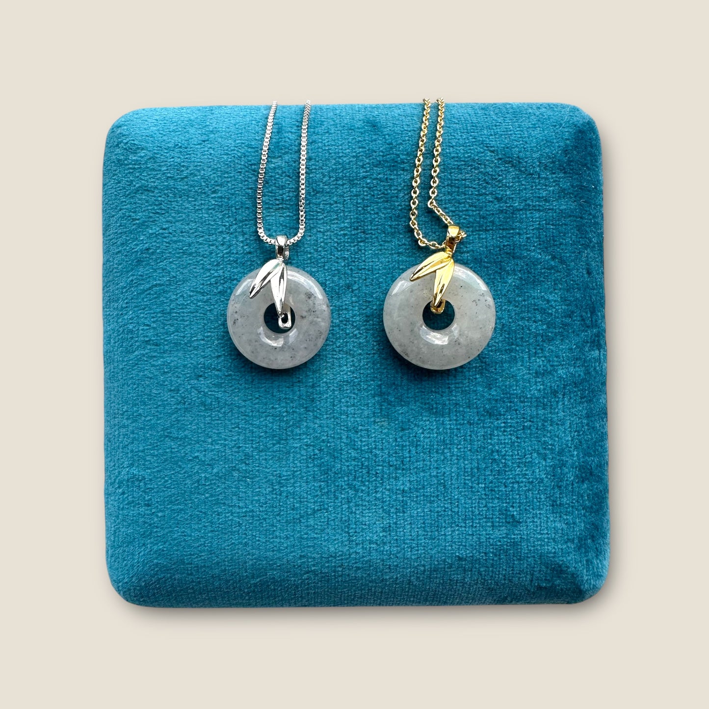 Black Jadeite Donut Pendant