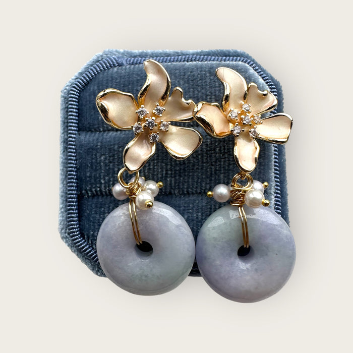 Jadeite Donut Earring Studs