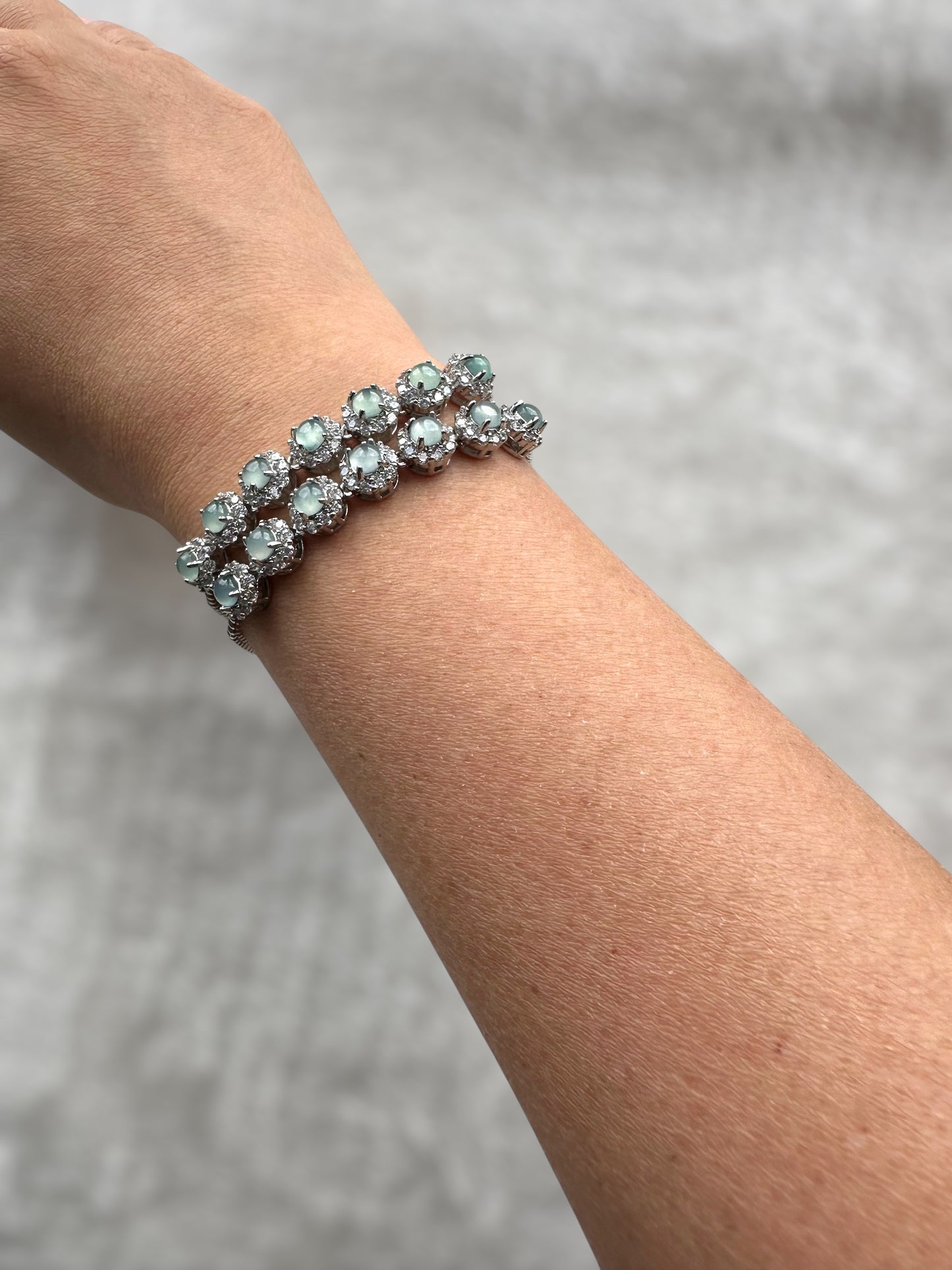 Jadeite Tennis Bracelet