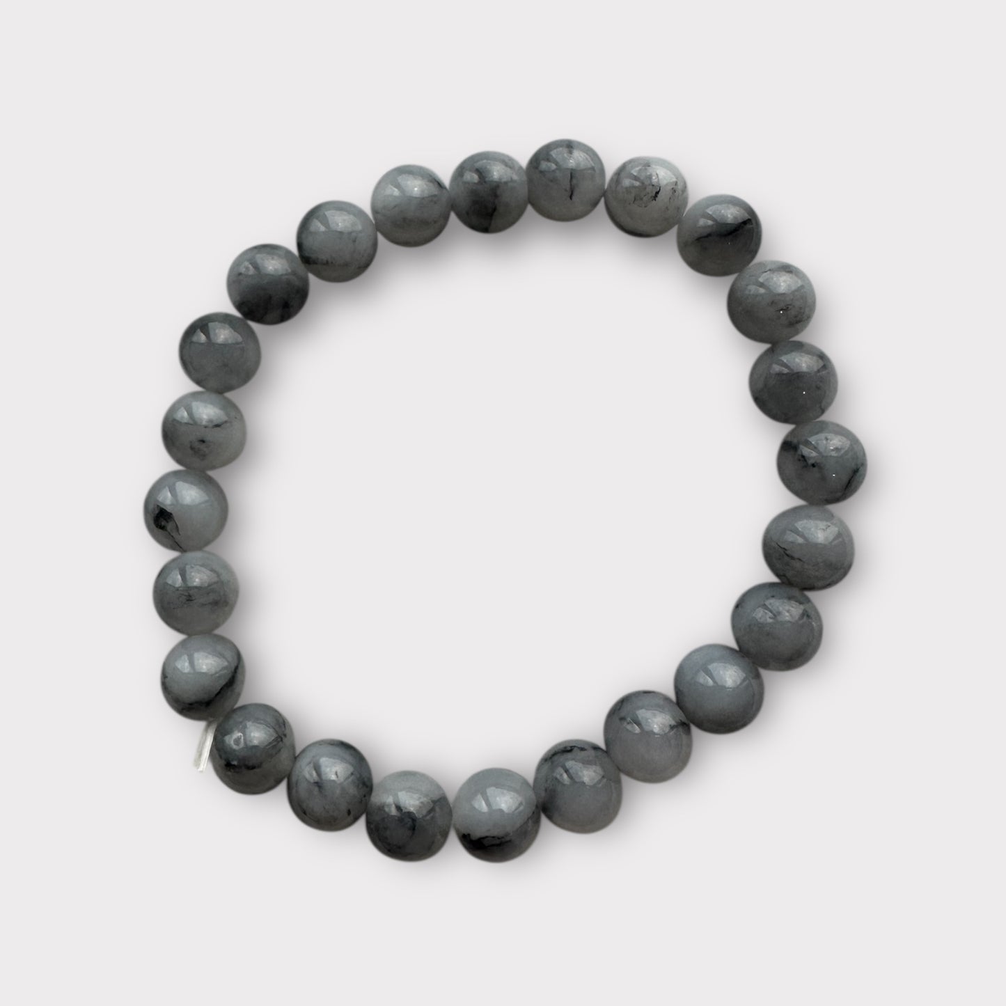 Black Jadeite Bead Bracelet