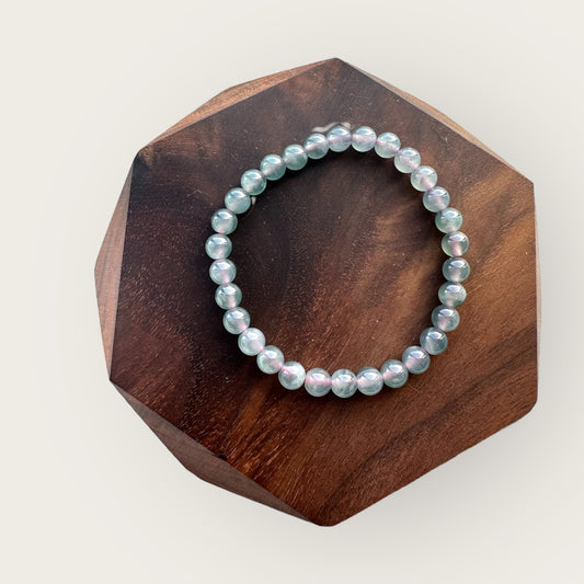 Guatemala Purple Jadeite Bead Bracelet