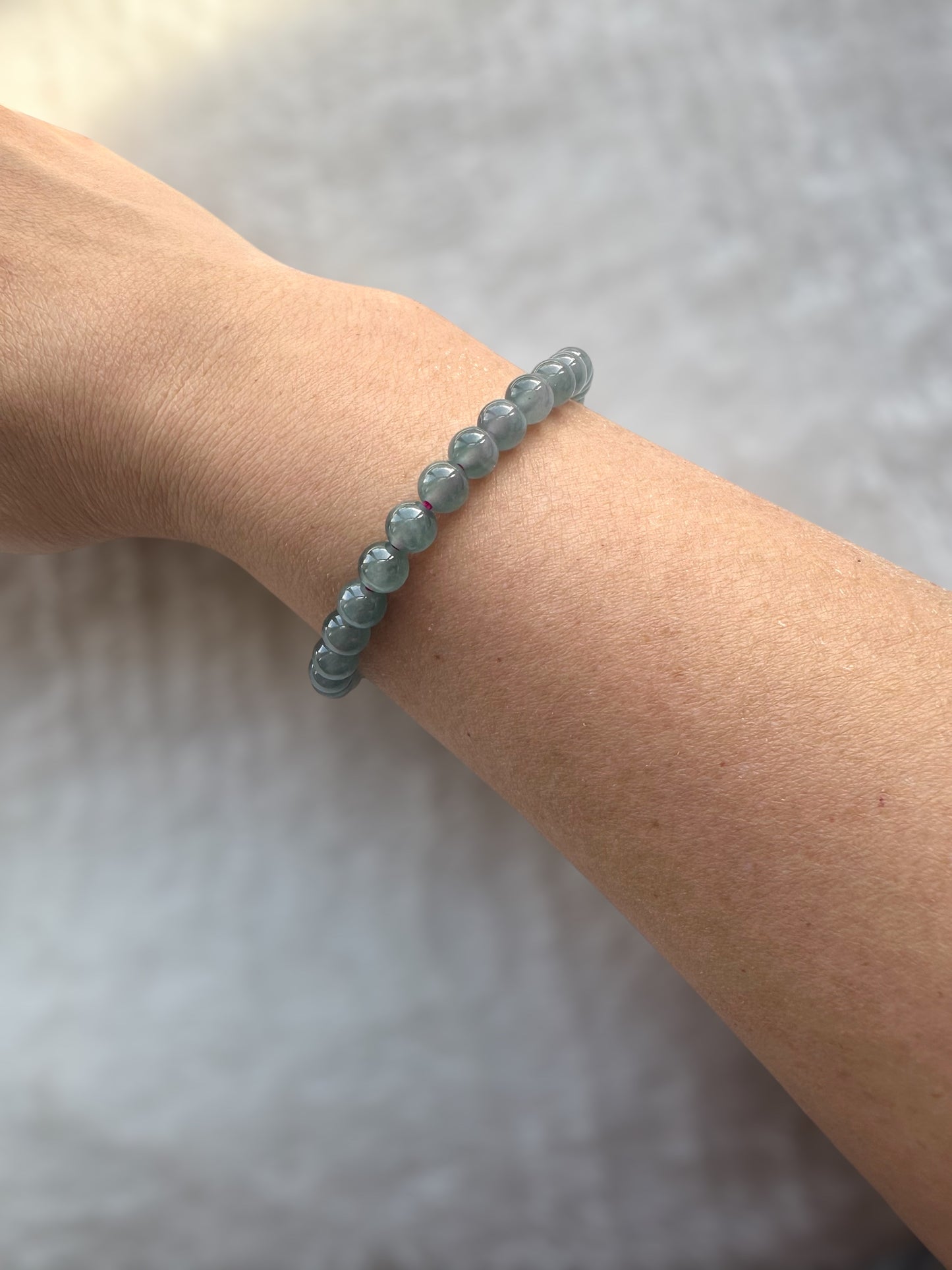 Guatemala Purple Jadeite Bead Bracelet