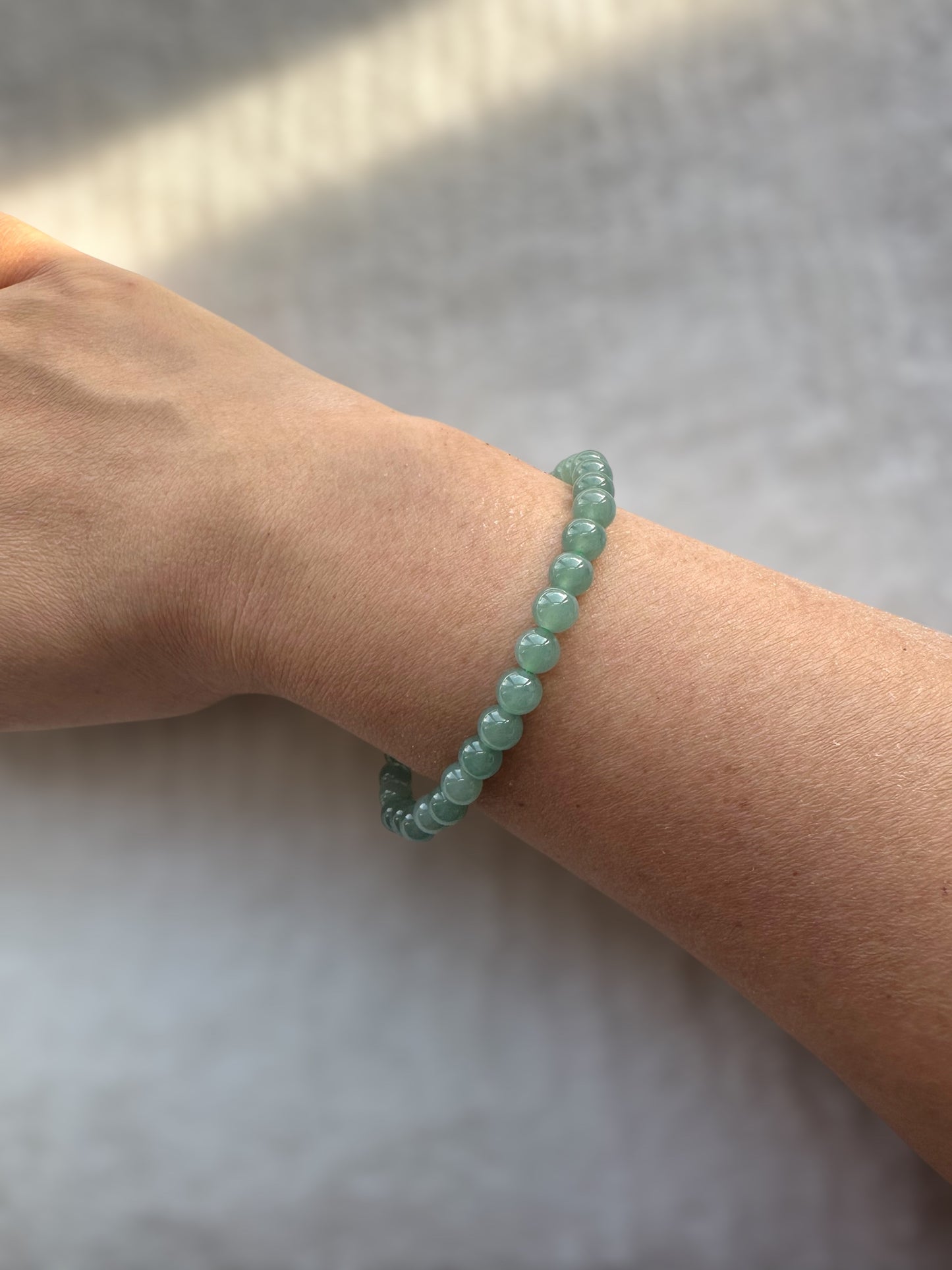 Guatemala Green Jadeite Bead Bracelet