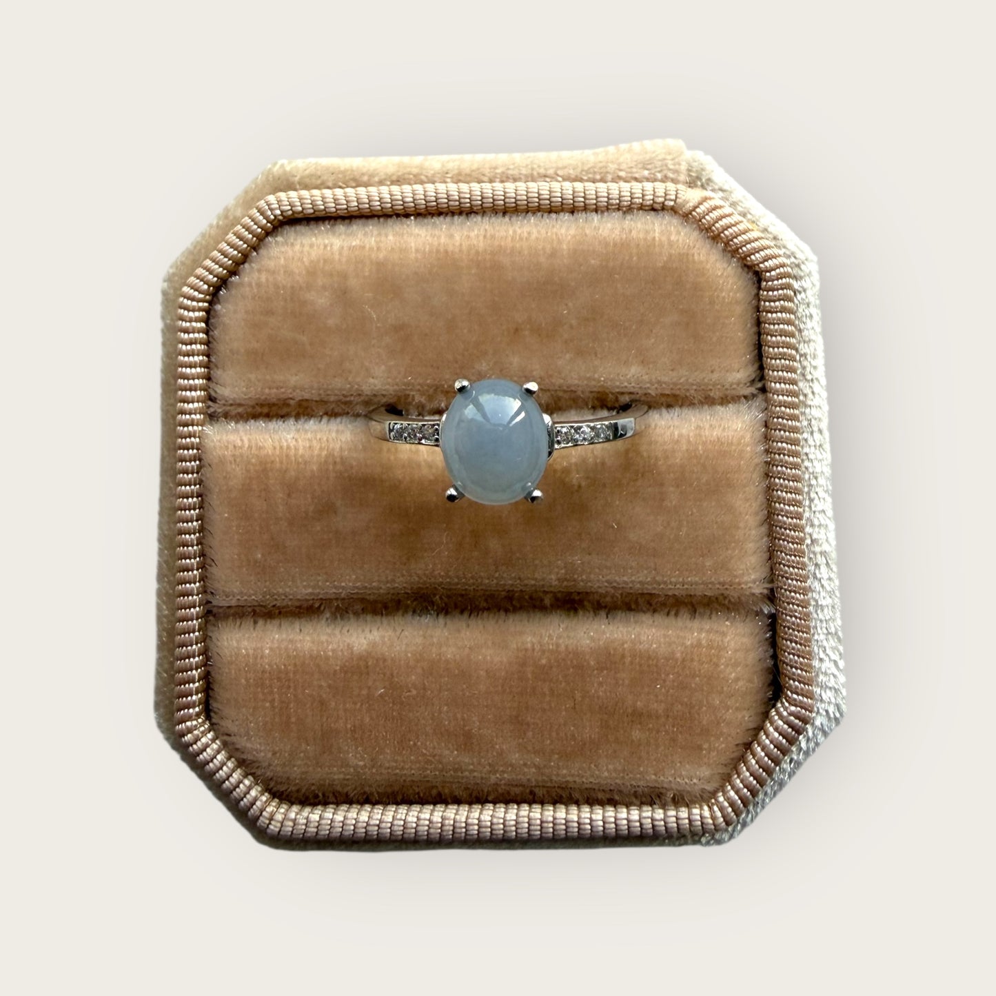 Purple Cabochon Jadeite Ring