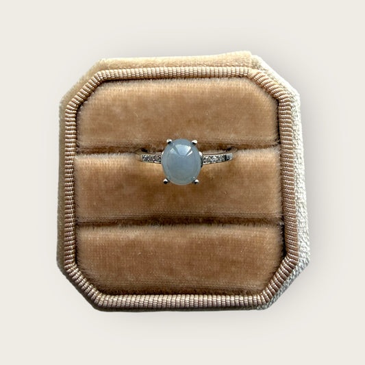 Purple Cabochon Jadeite Ring