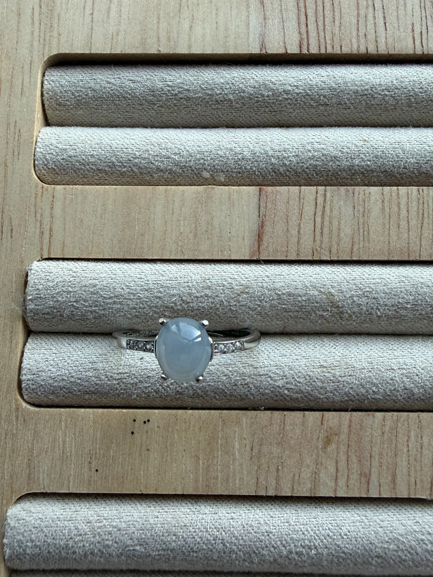 Purple Cabochon Jadeite Ring