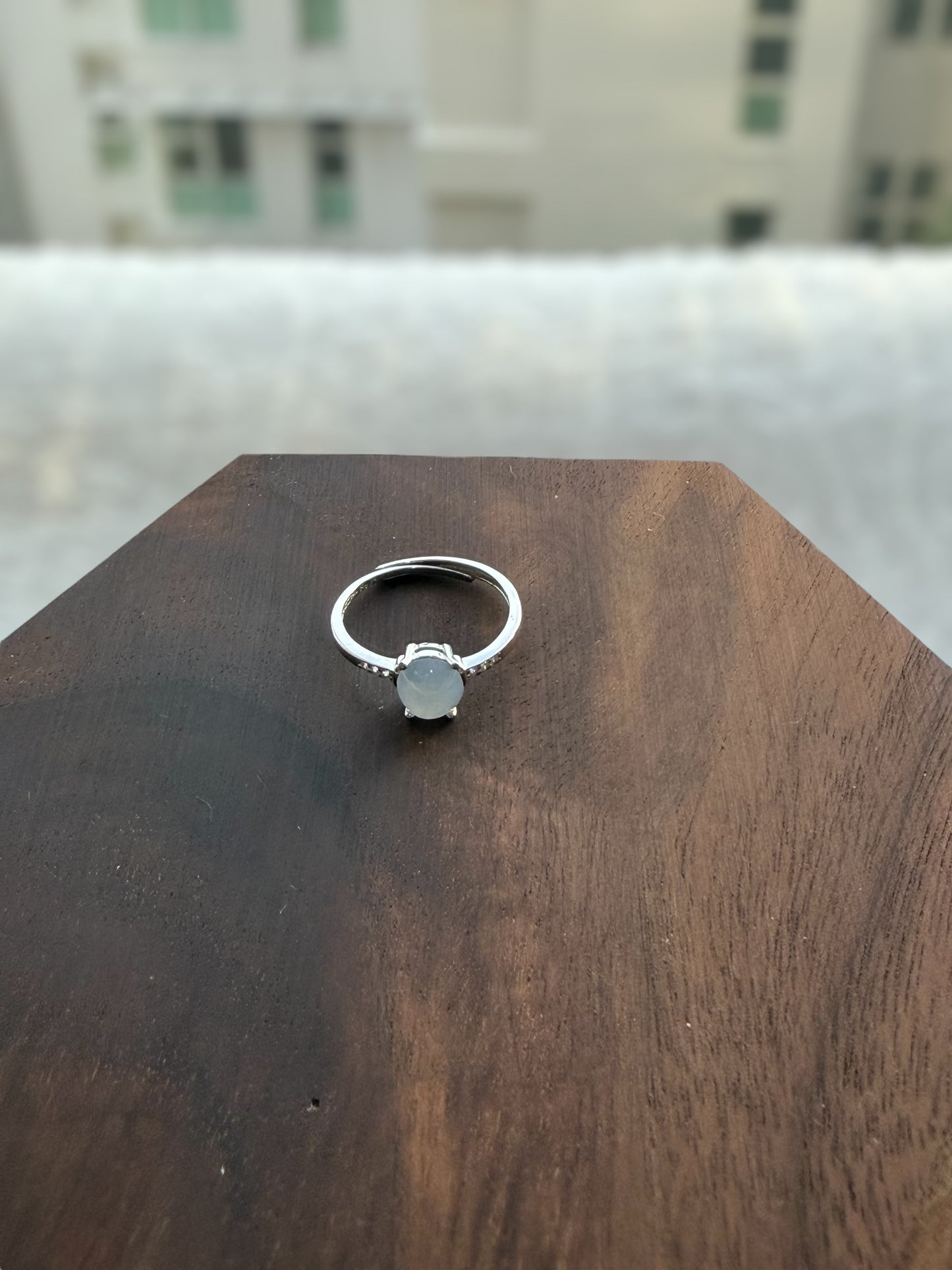 Purple Cabochon Jadeite Ring