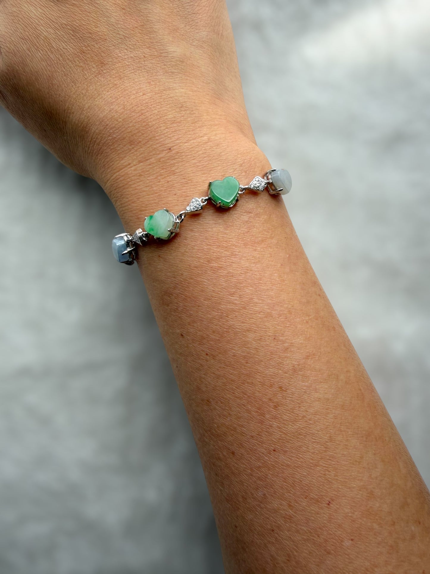 Heart Jadeite Bracelet