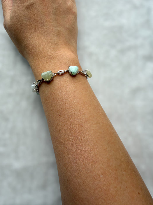 Hearts Jadeite Bracelet