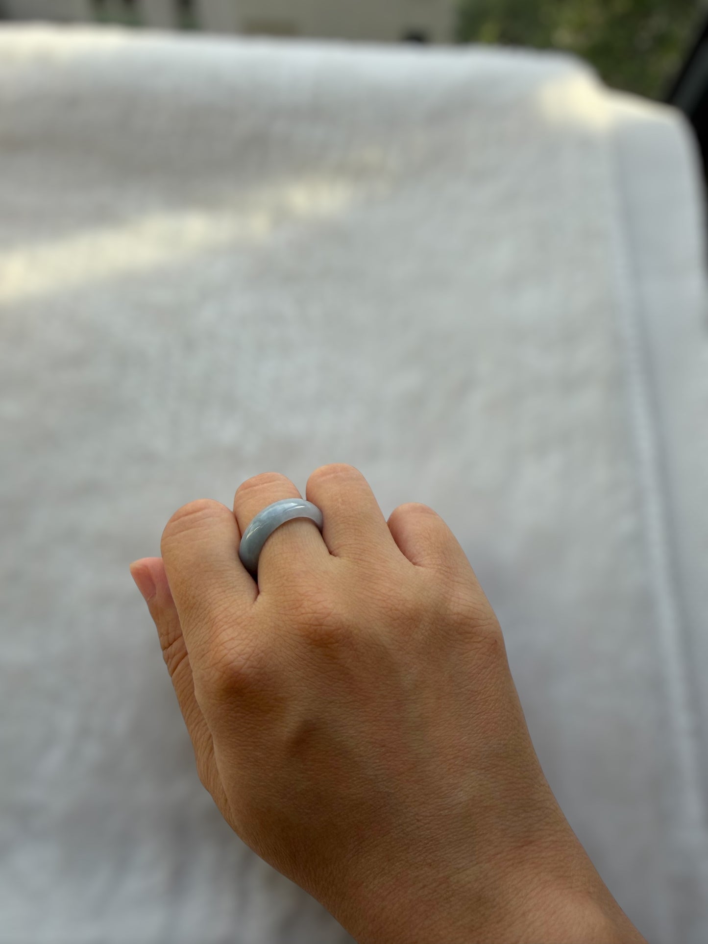Blue Lavender Jadeite Ring