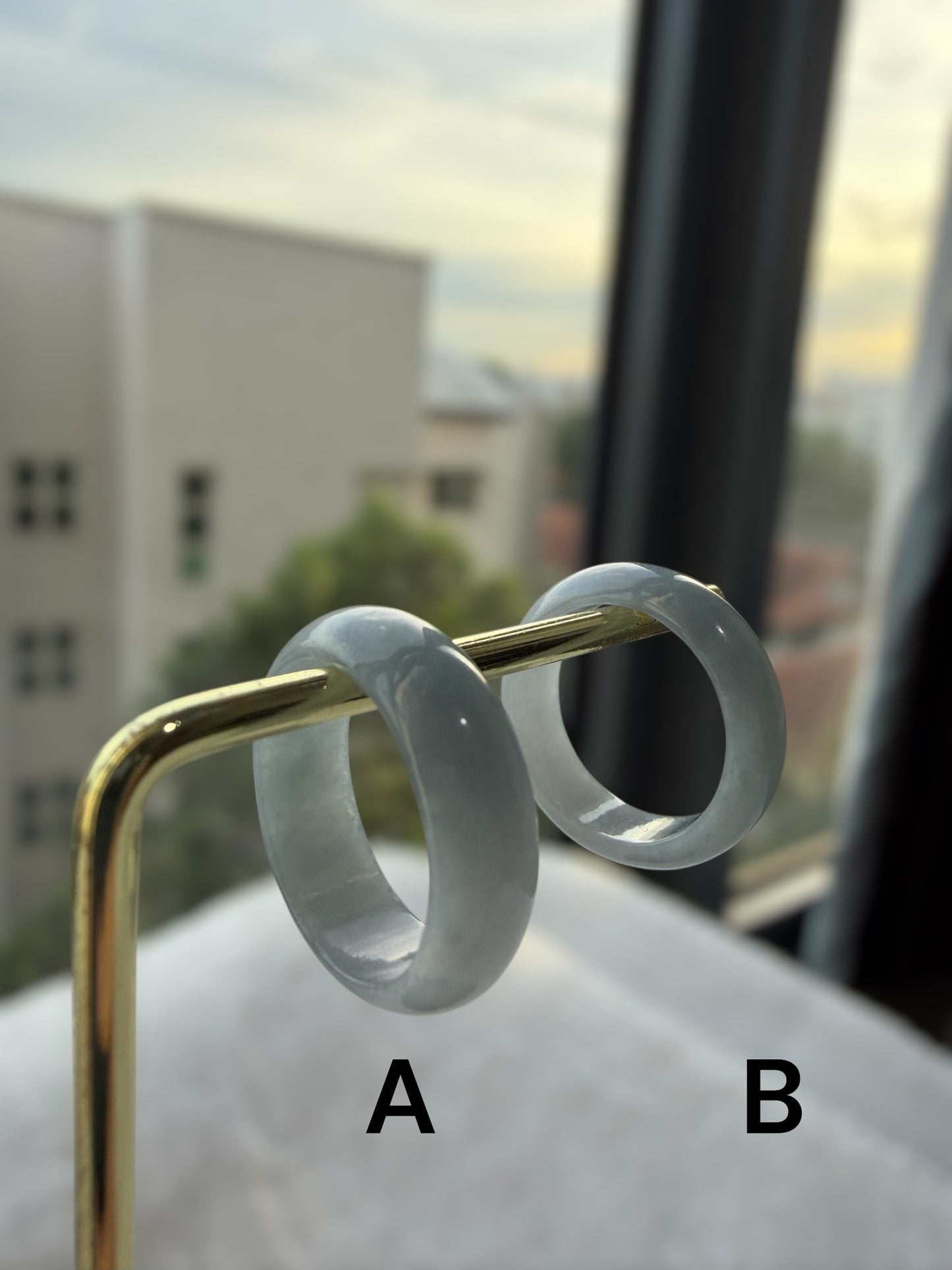 Blue Lavender Jadeite Ring