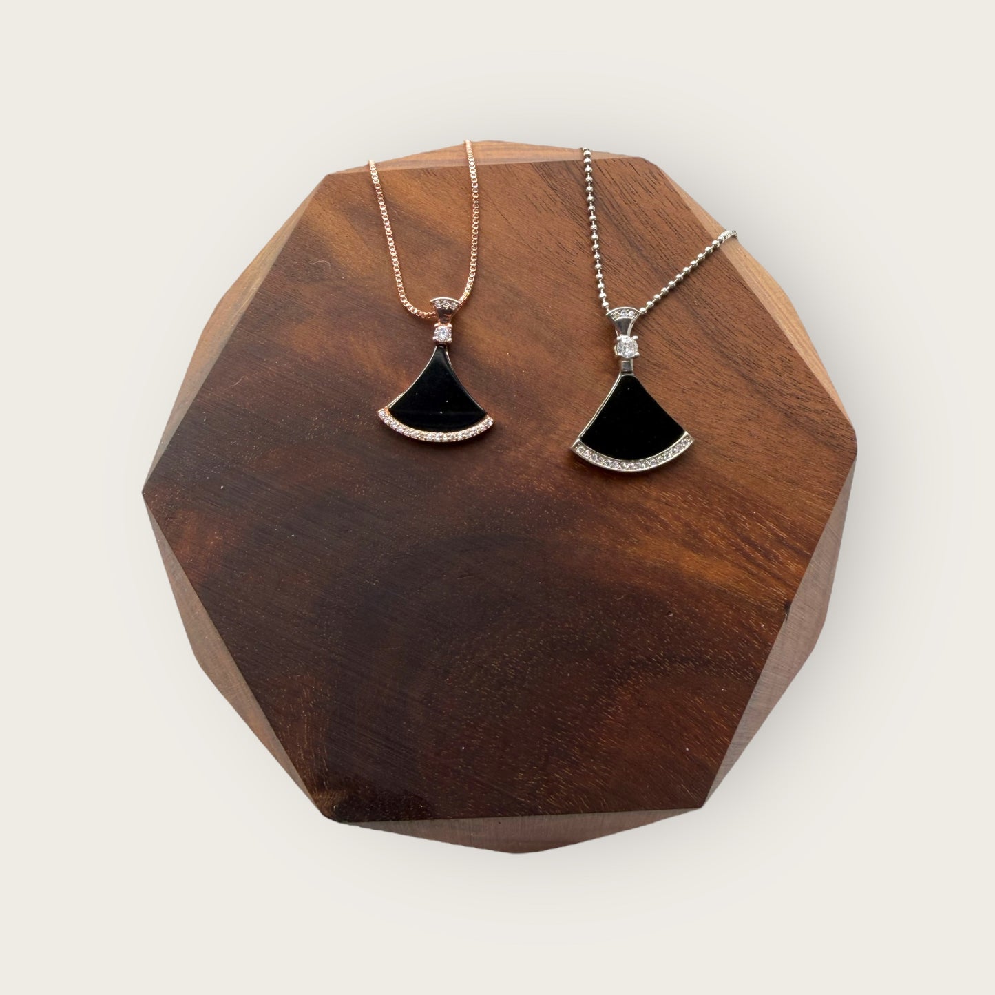 Omphacite Jadeite Triangle Necklace