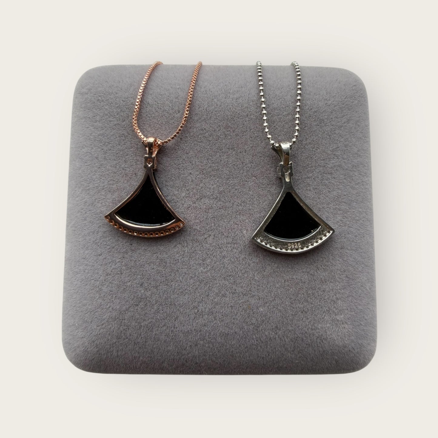 Omphacite Jadeite Triangle Necklace