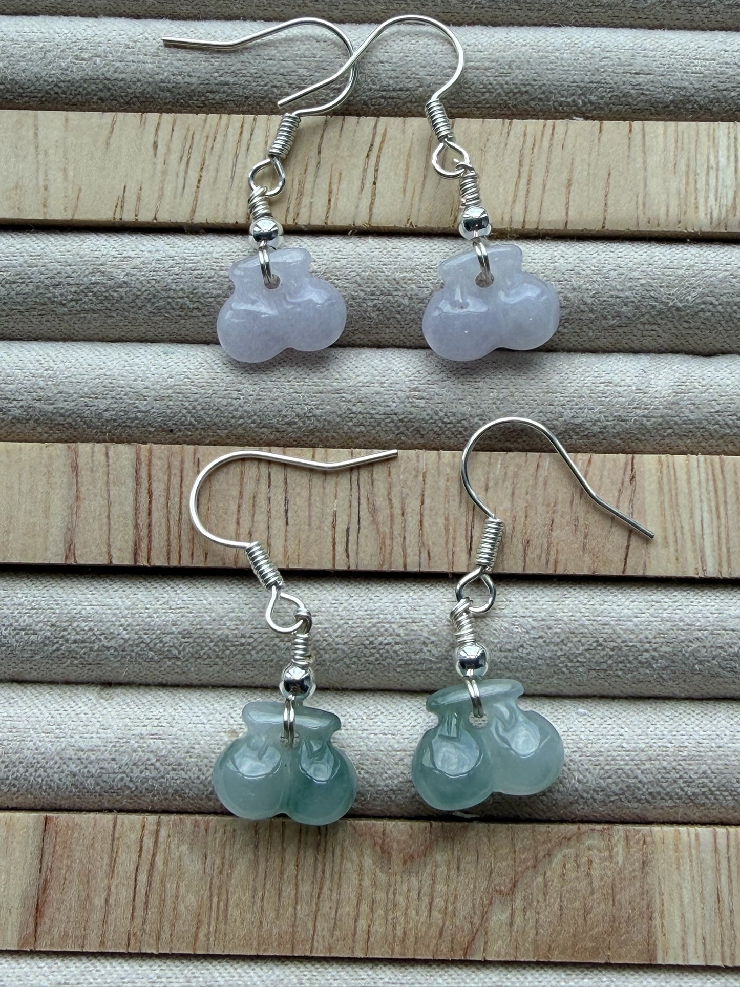 Cherry Jadeite Earring Hooks