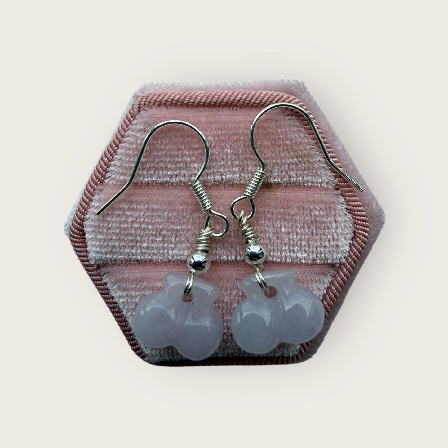 Cherry Jadeite Earring Hooks