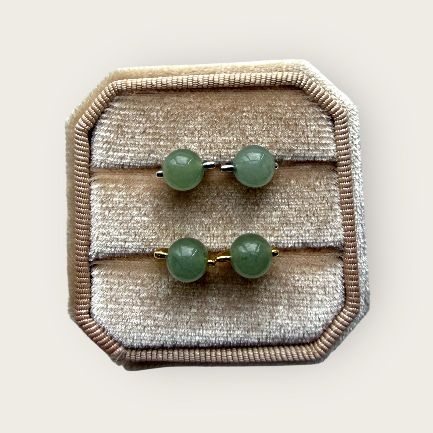 Green Jadeite Earring Studs