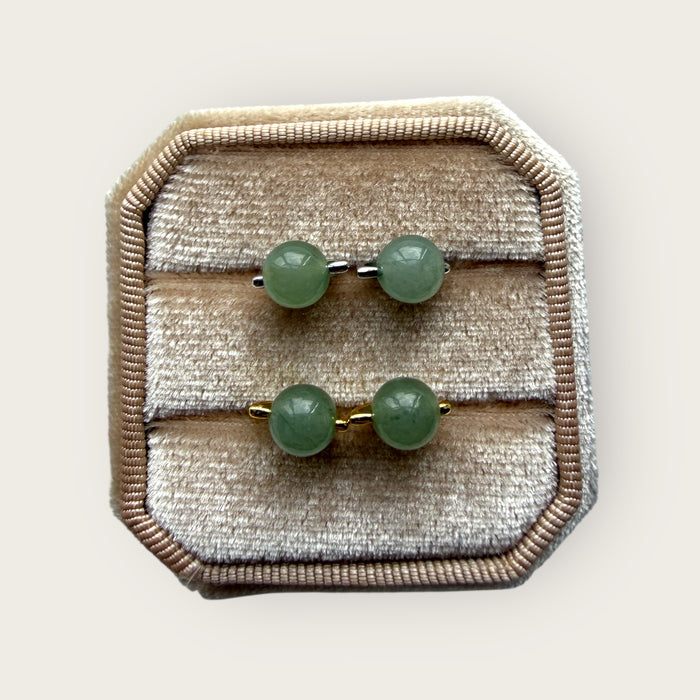 Green Jadeite Earring Studs