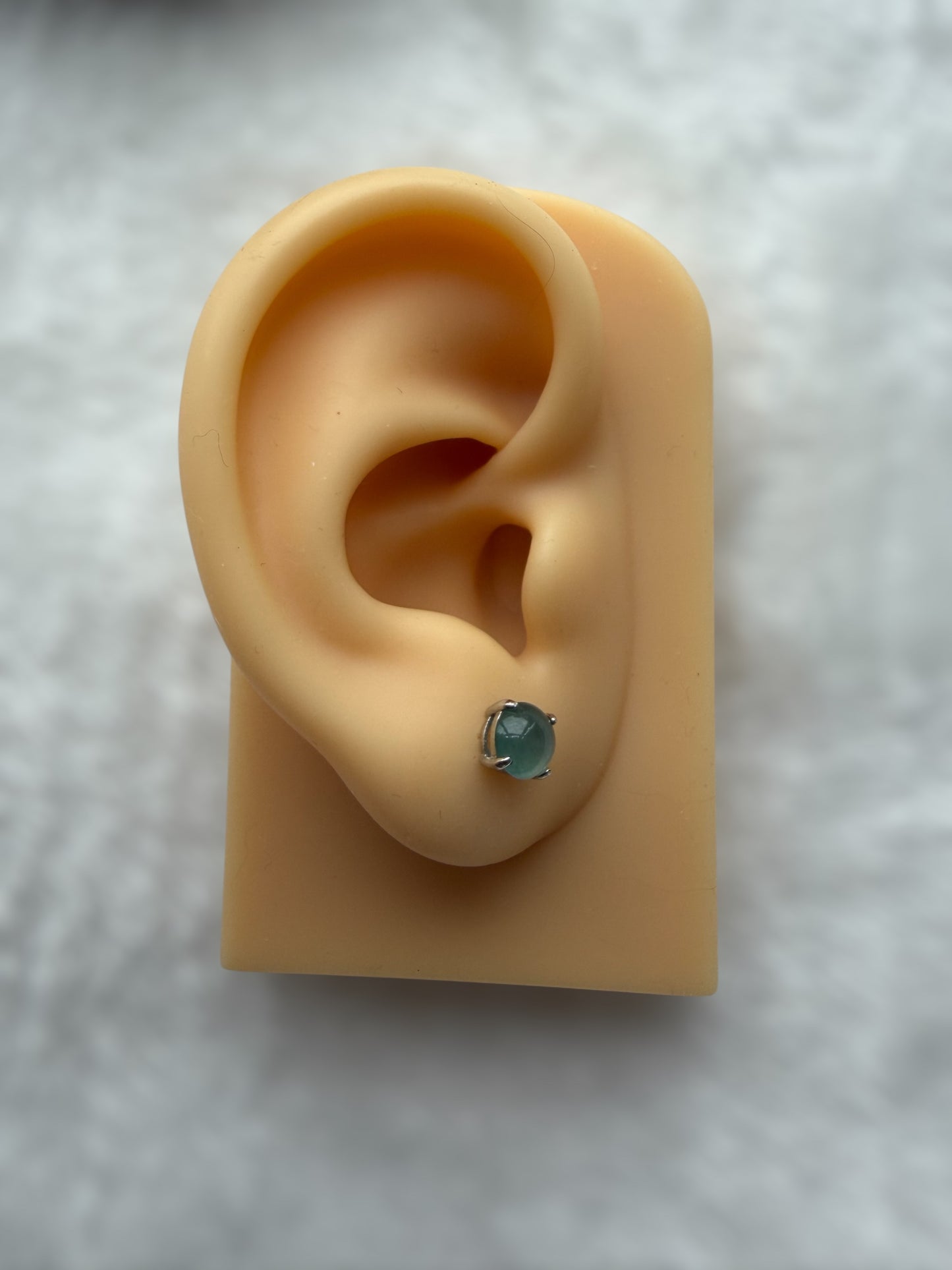 Blue Jadeite Earring Studs