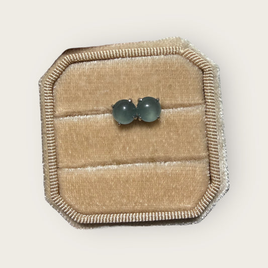 Blue Jadeite Earring Studs