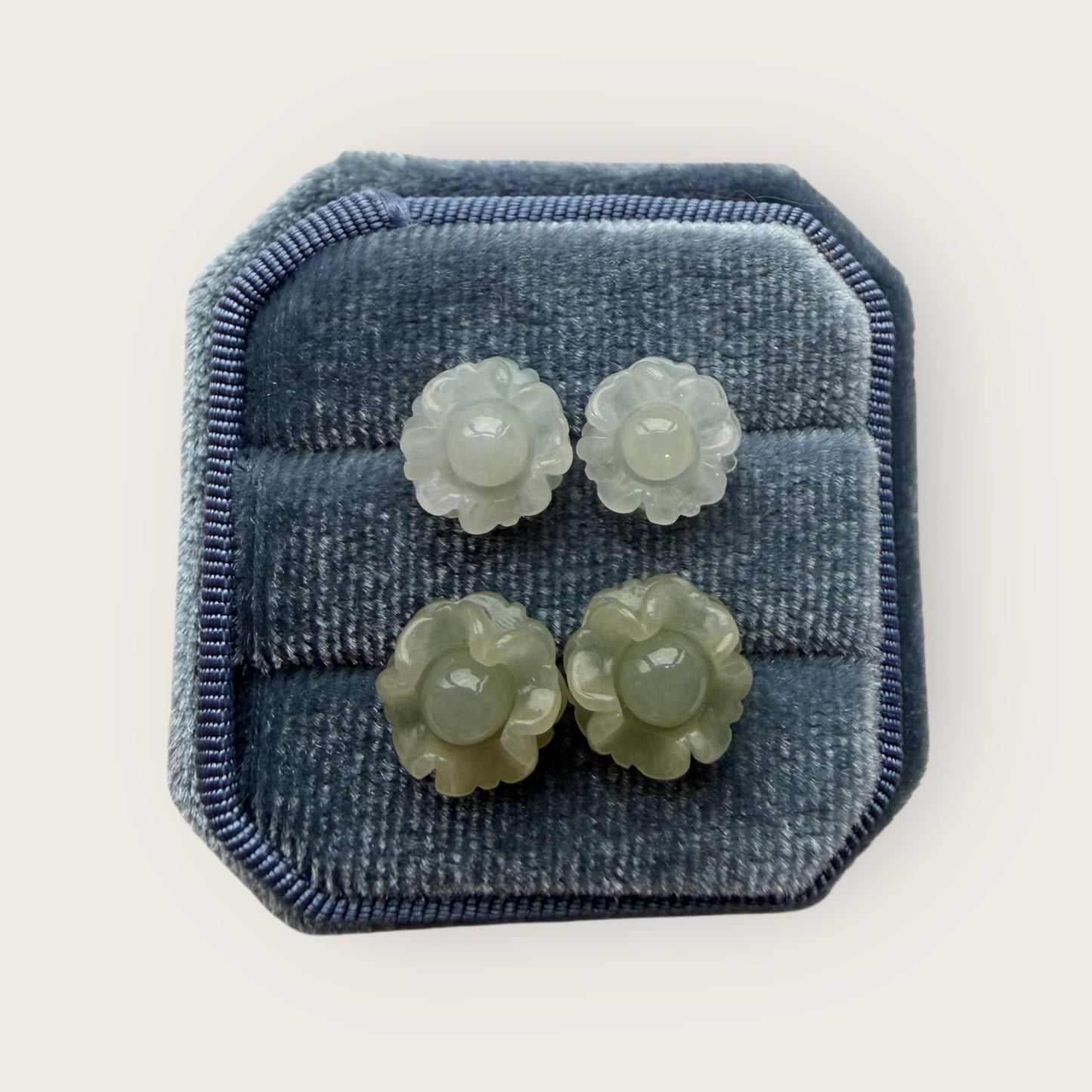 Sunflower Jadeite Earring Studs