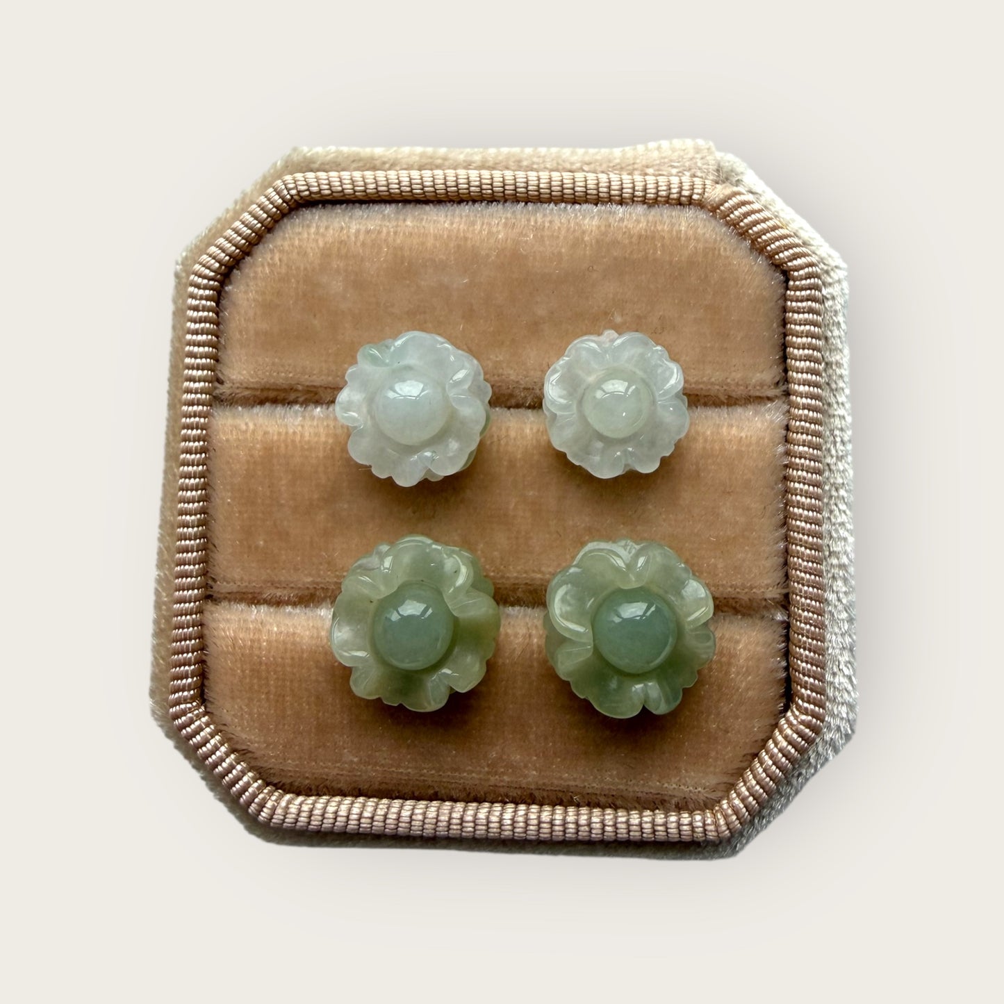 Sunflower Jadeite Earring Studs