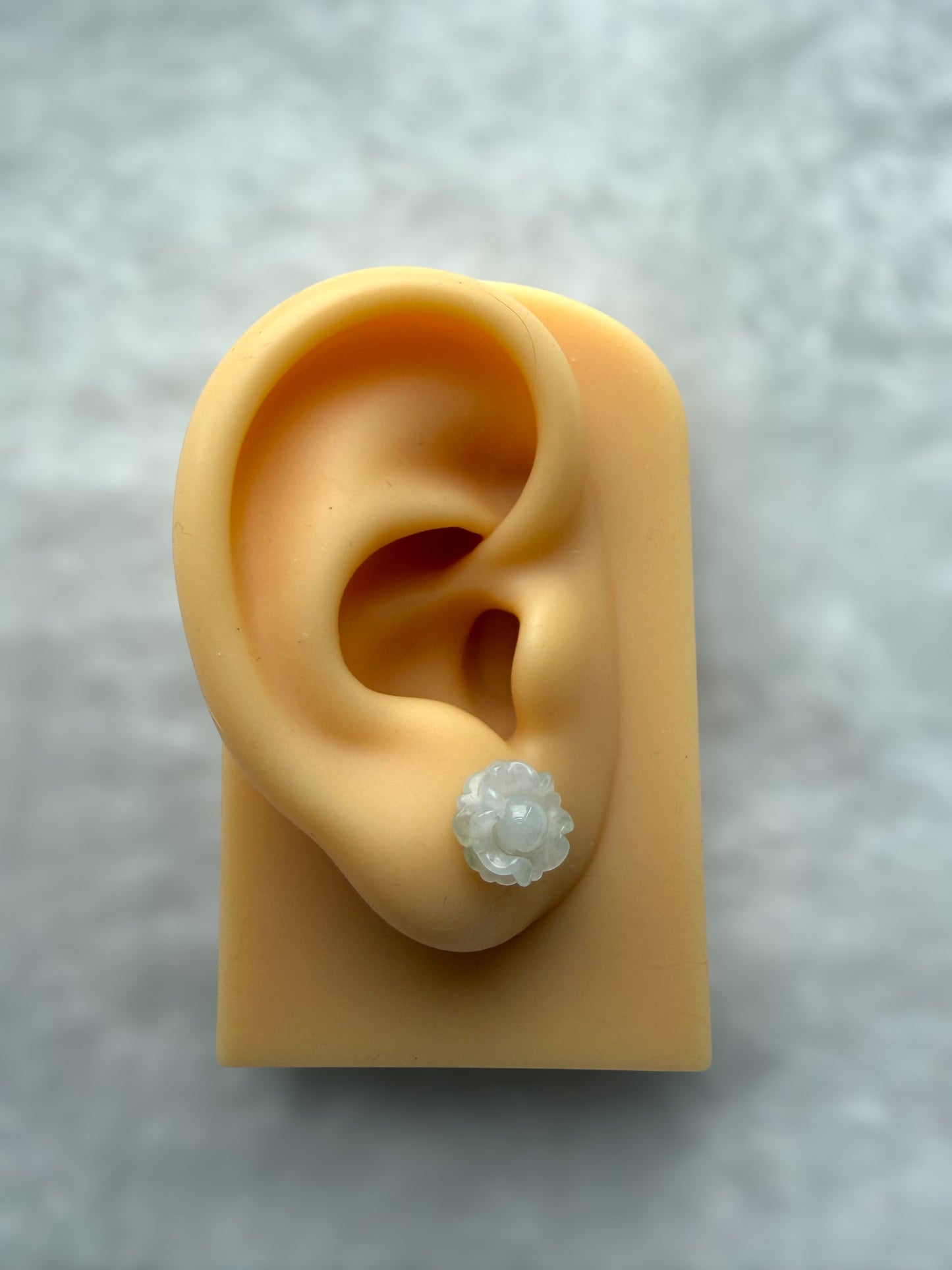 Sunflower Jadeite Earring Studs