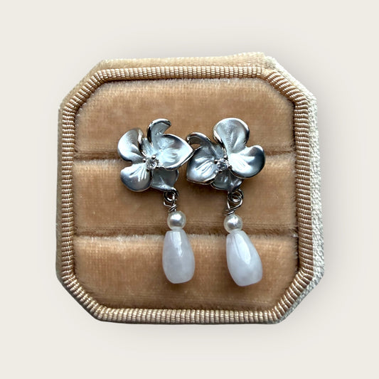 Teardrop Jadeite Earring Studs