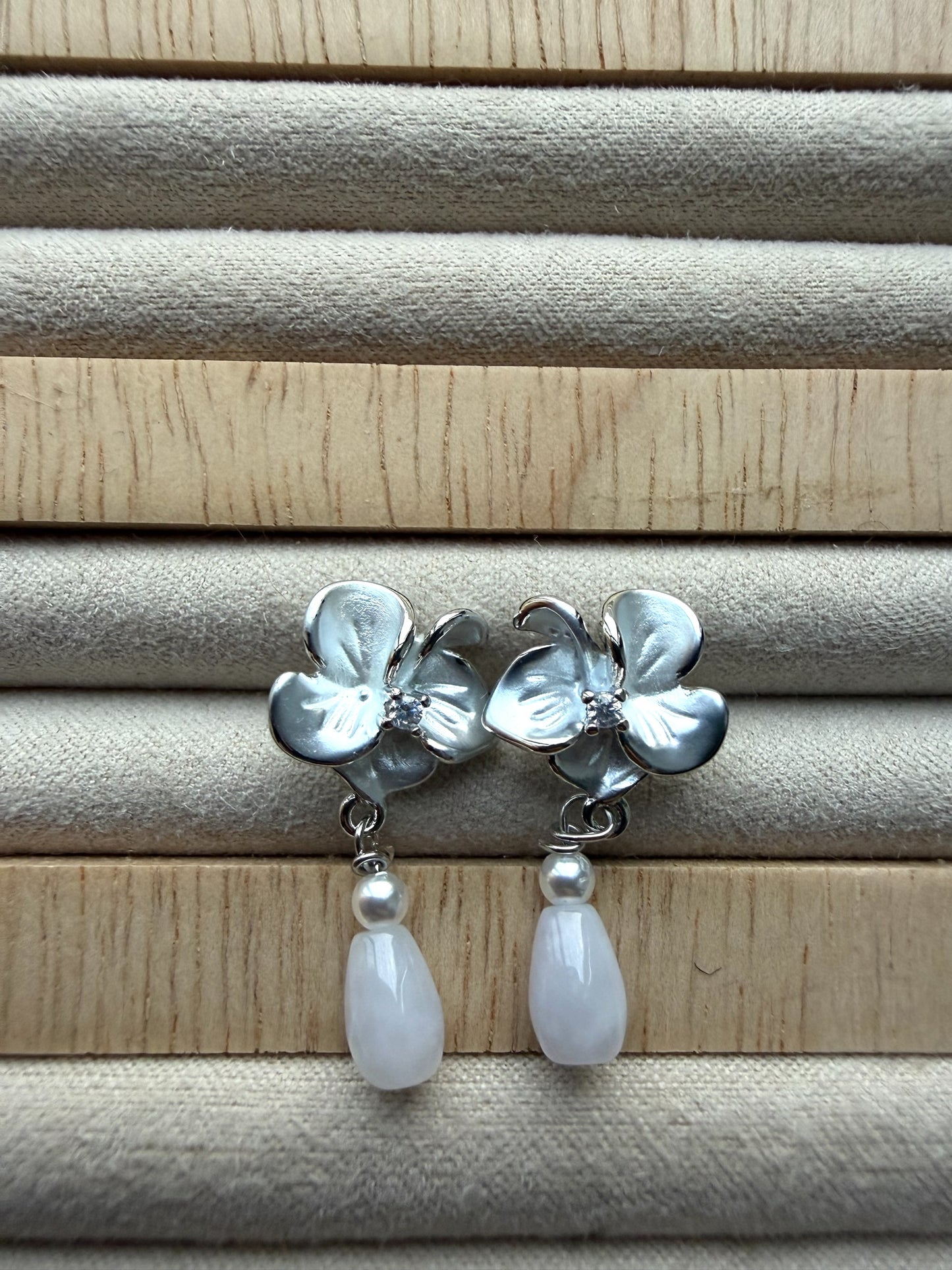 Teardrop Jadeite Earring Studs
