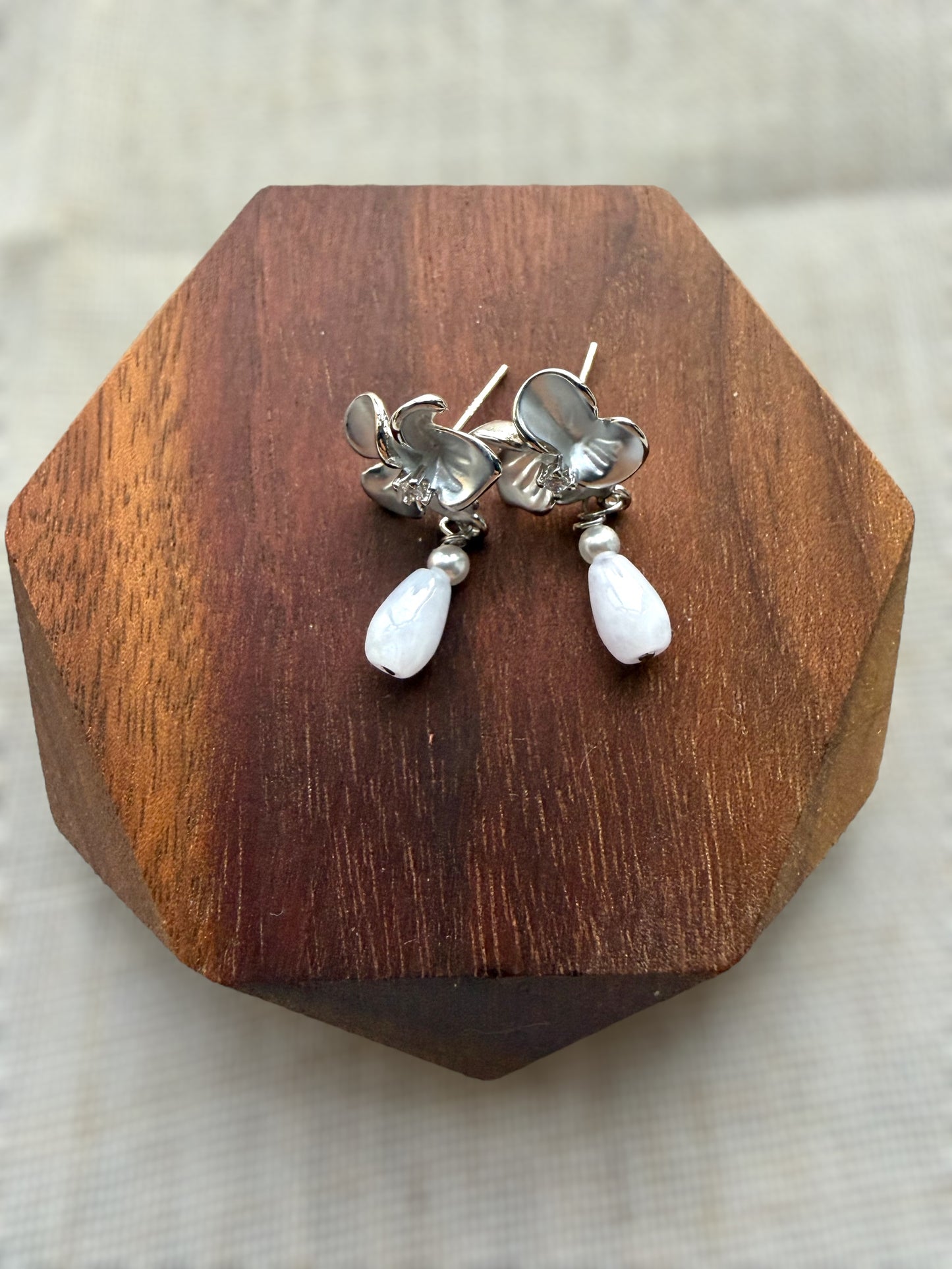 Teardrop Jadeite Earring Studs