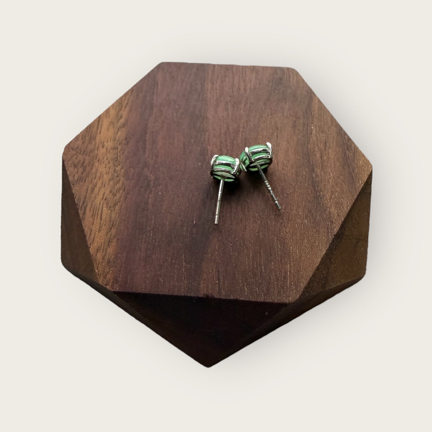 Green Jadeite Earring Studs