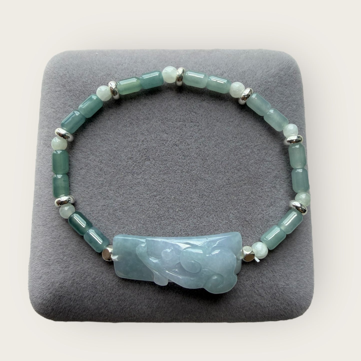 Blue Cloud Jadeite Bracelet